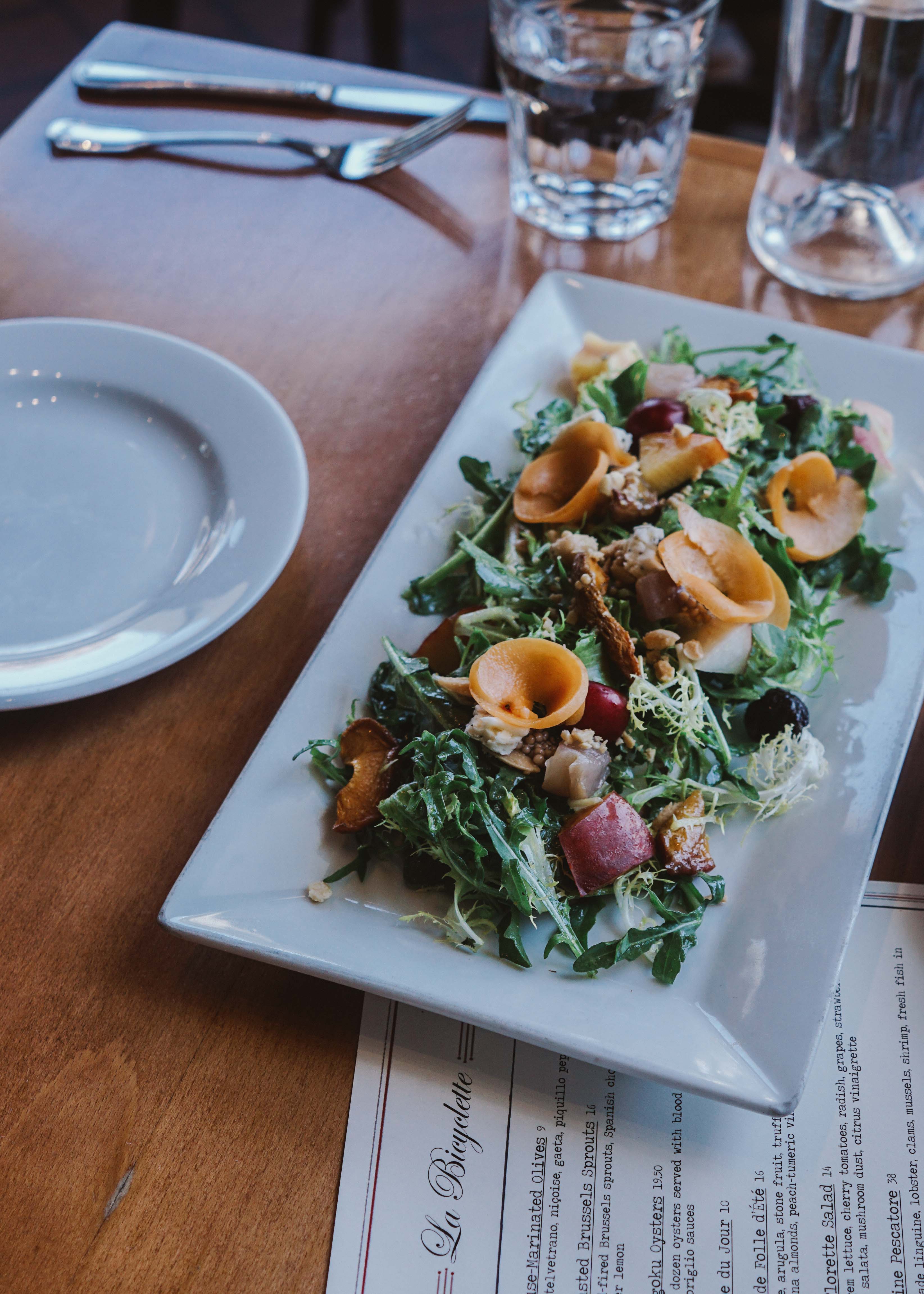 Salad at La Bicyclette Carmel