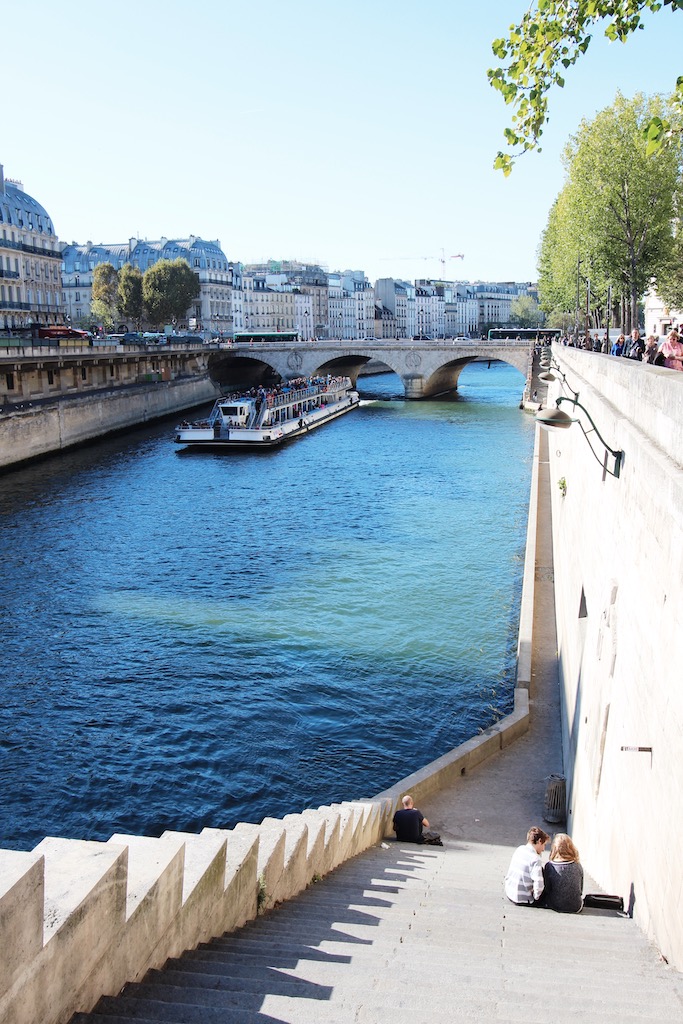 walking along the Seine