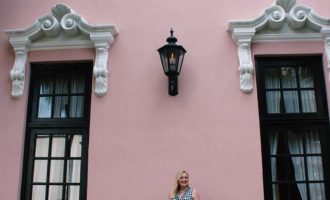 Charleston pink buildings