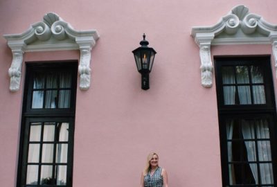 Charleston pink buildings