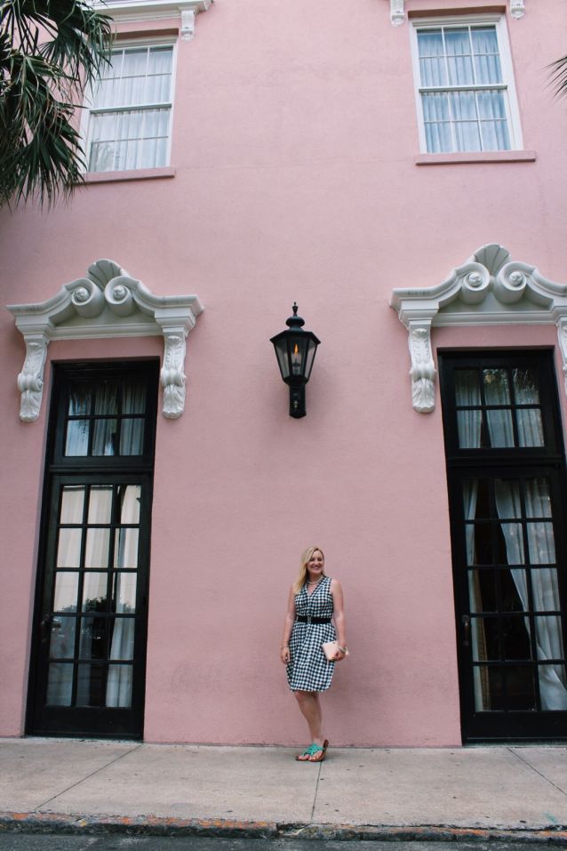 Charleston pink buildings